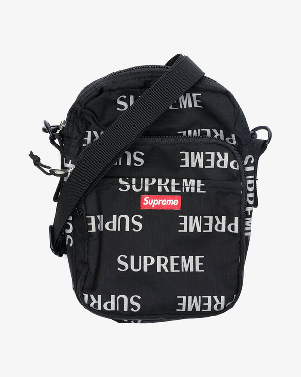 SUPREME 3M REFLECTIVE REPEAT SHOULDER BAG BLACK Secret Sneaker Store Online