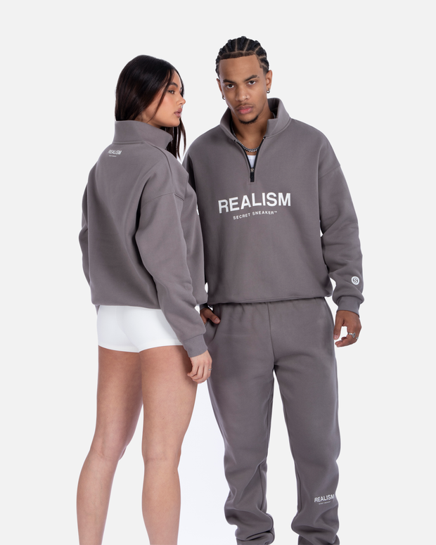 SSS REALISM IDOL HALF ZIP SWEATER COOL GREY Secret Sneaker Store Online