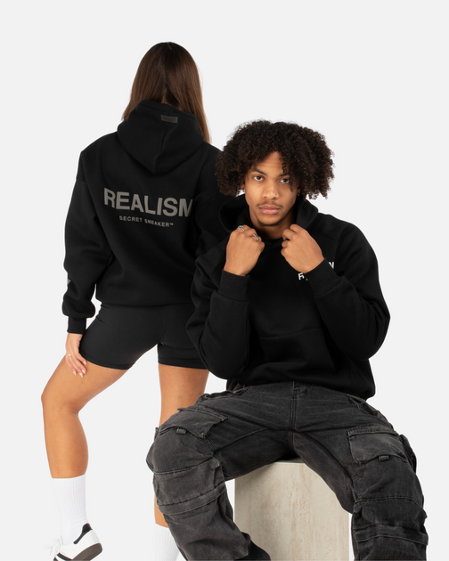 SSS REALISM COURT BOXY HOODIE BLACK – Secret Sneaker Store Online